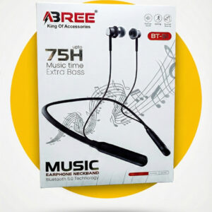 Wireless Neckband with 75H Playtime & Extra Bass – Bluetooth 5.0 Sports Headset with Mic (Black)